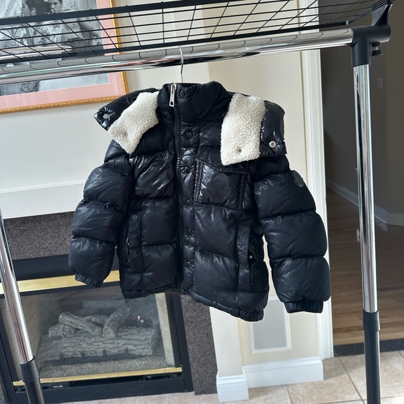 Monclear Kids Black Hooded Down Jacket - Picture 8 of 15